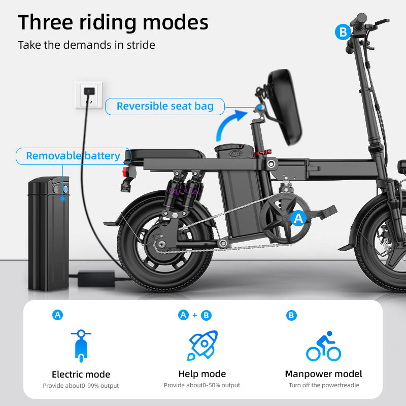 EcoRider 500X-Electric Bikes Black