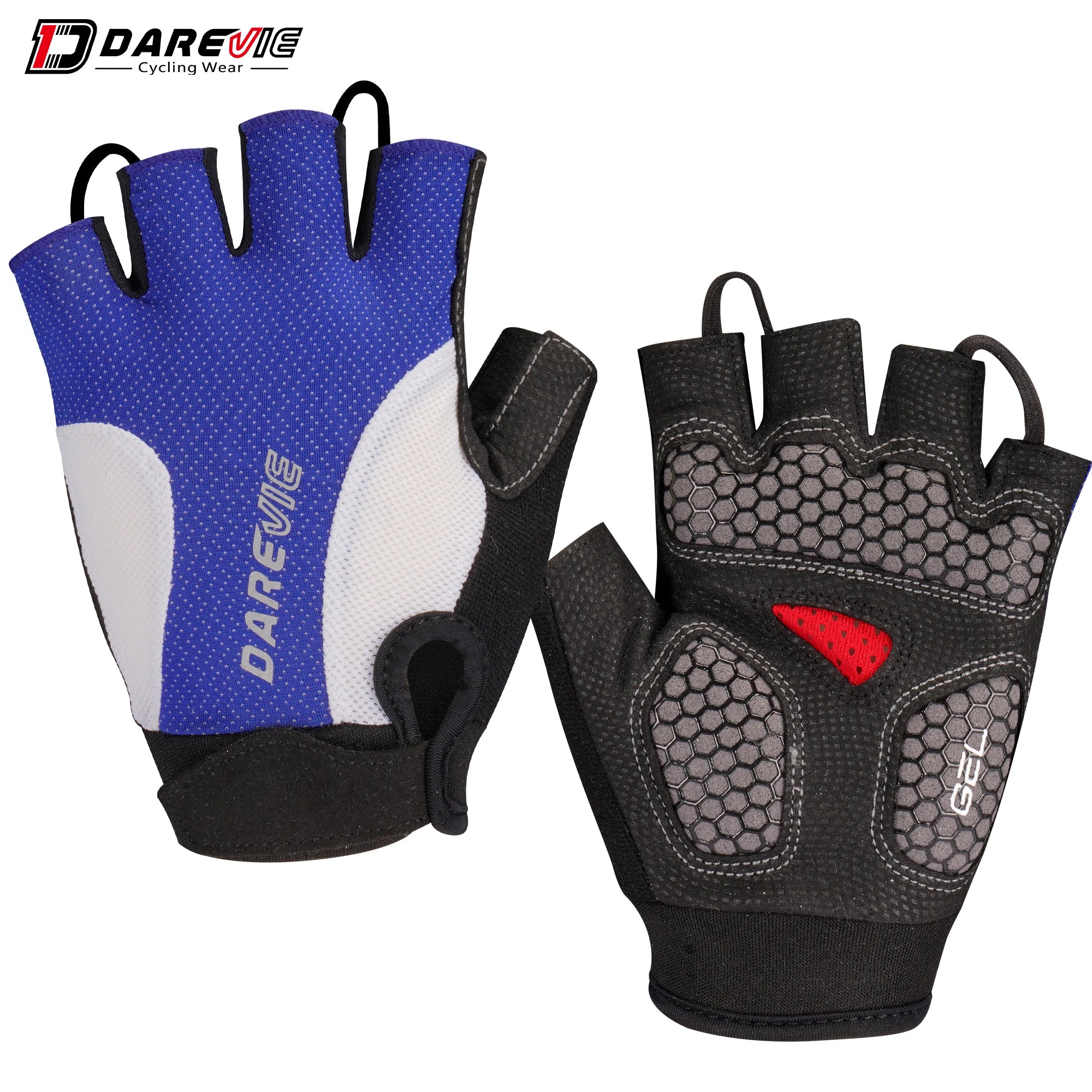 DAREVIE Cycling Gloves GEL Foam 60kg/m³ Shockproof Cycling Gloves Half Finger For Men Women Bionic Ergonomic MTB Gloves Pro Team