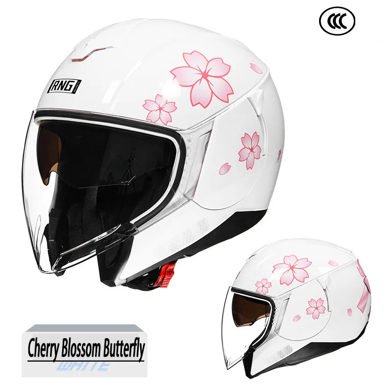 Trendy Custom Motorcycle Helmet 3/4 Open Face Half Helmet Motorcycle Unisex Helmet Tram Riding Korean Version Scooter Helmet